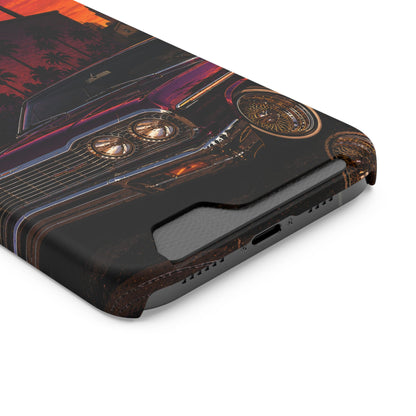 Classic Lowrider Sunset iPhone Case with Card Holder