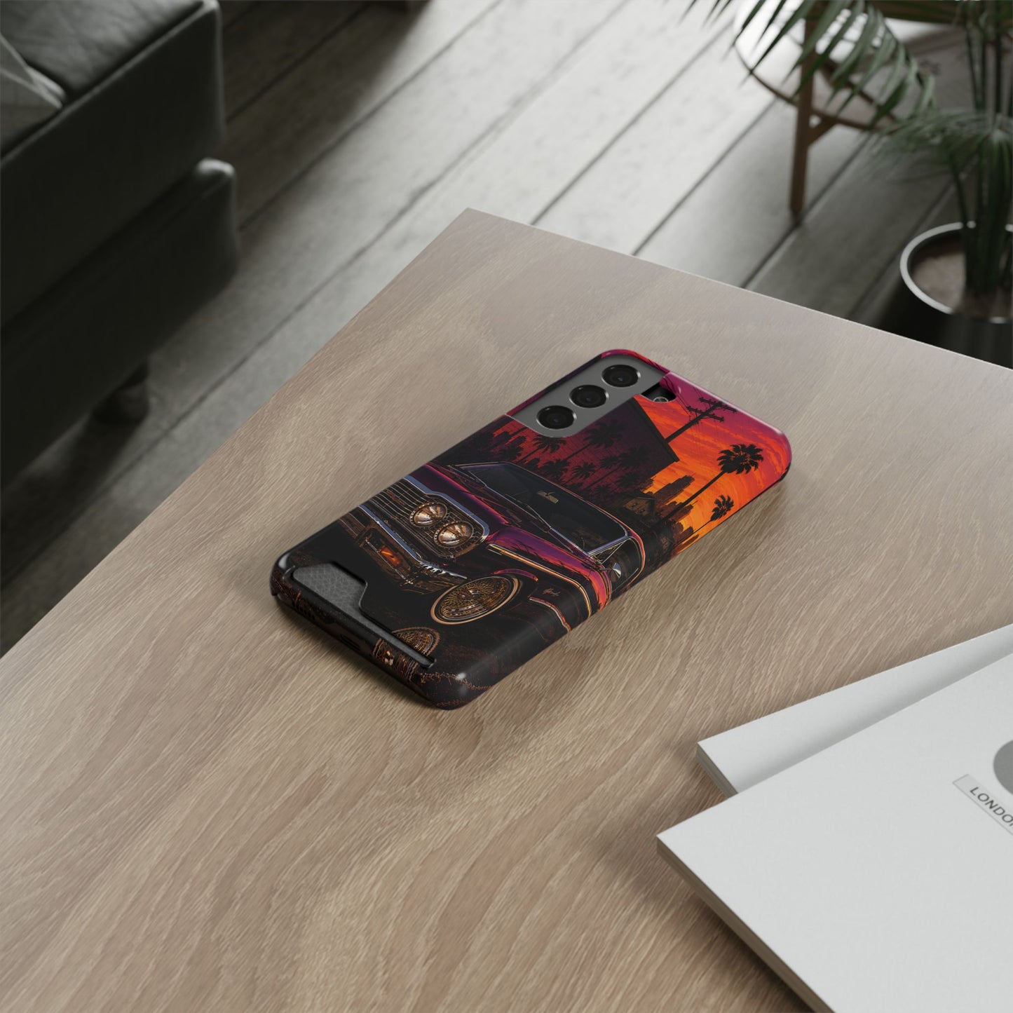 Classic Lowrider Sunset Samsung Case with Card Holder