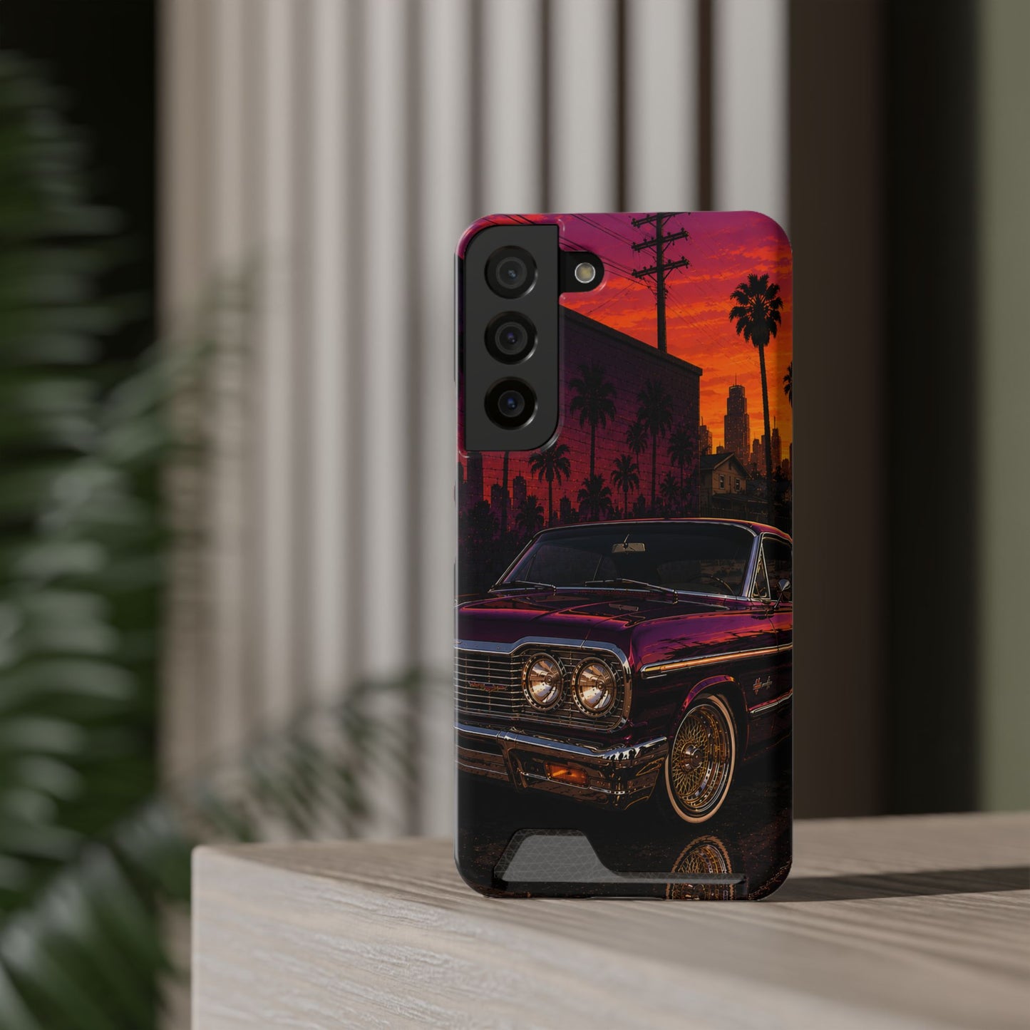 Classic Lowrider Sunset Samsung Case with Card Holder