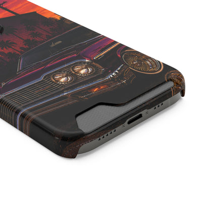 Classic Lowrider Sunset iPhone Case with Card Holder