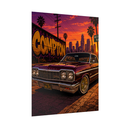 Compton Sunset Lowrider Poster (8" x 10")