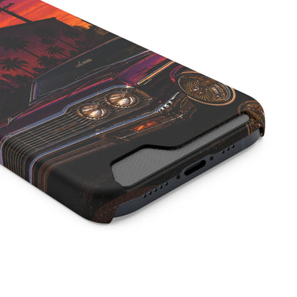 Classic Lowrider Sunset iPhone Case with Card Holder