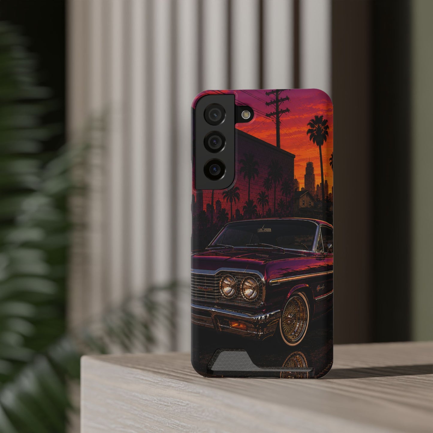 Classic Lowrider Sunset Samsung Case with Card Holder