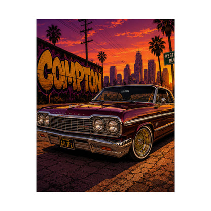 Compton Sunset Lowrider Poster (8" x 10")